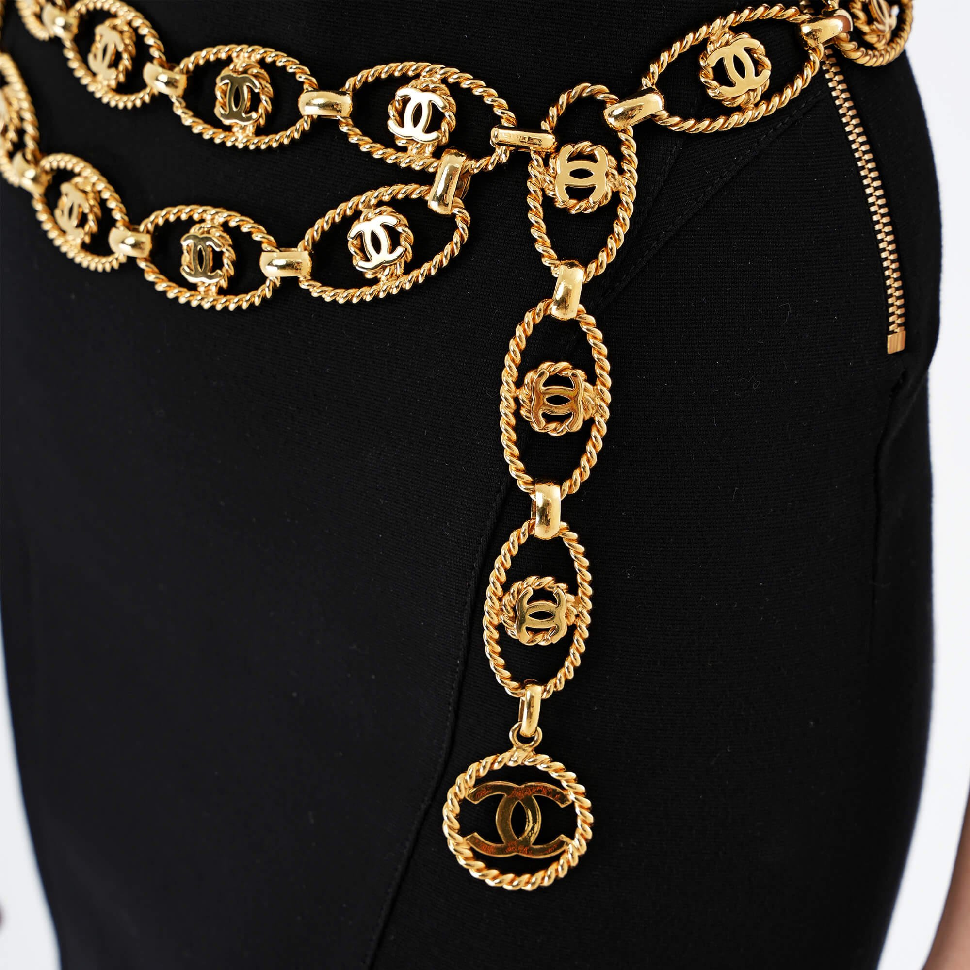 Chanel - Gold CC 1990's Chain Vintage Belt